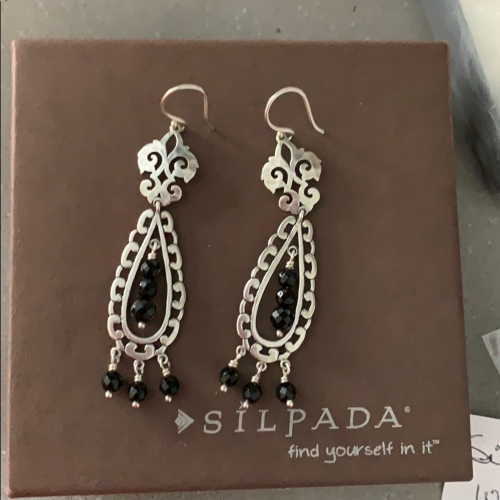 Silpada Black Chandelier Earrings
